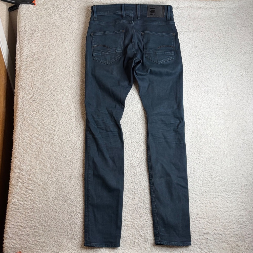 G-Star RAW Revend Super Slim Jeans Mens 31x34 (32x34) Navy Blue D00734-9616-862